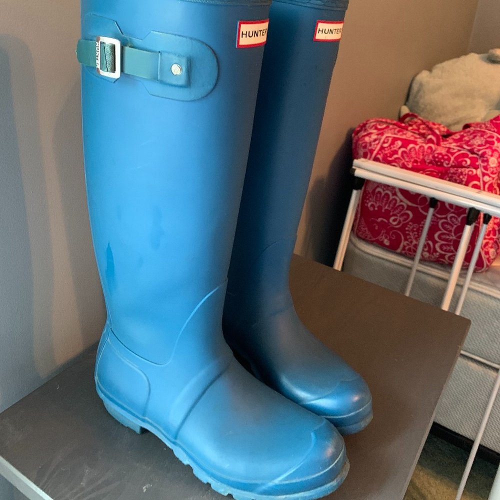 Blue Hunter Boots